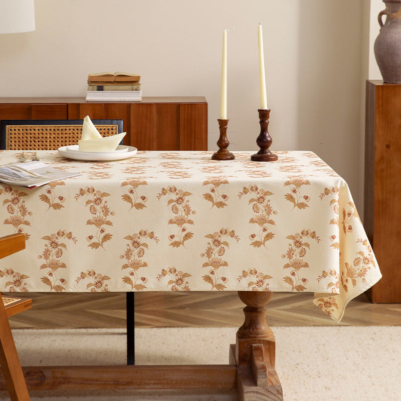 Beschichtete Tischdecke im Vintage-Blumenmuster aus Baumwollmischung Brehn