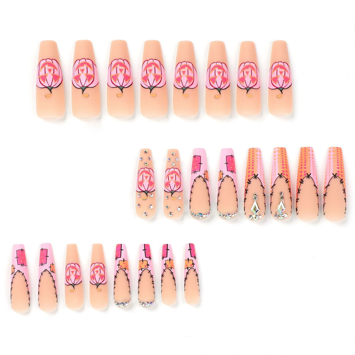 Künstliche Nagelkunst mit Halloween-Motiv Brehn