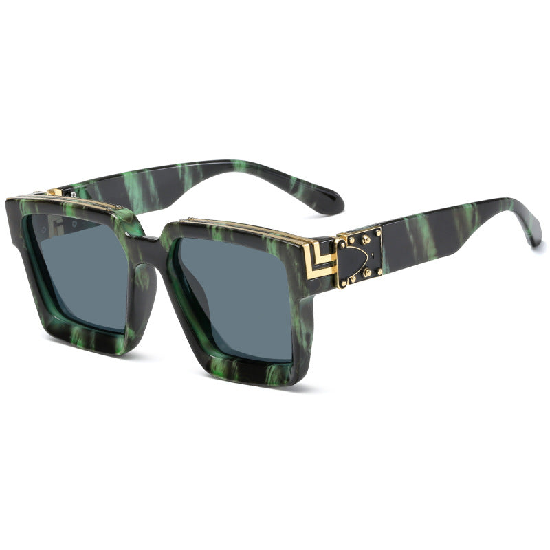 Damen quadratische Designer-Sonnenbrille mit auffälligem Rahmen Brehn