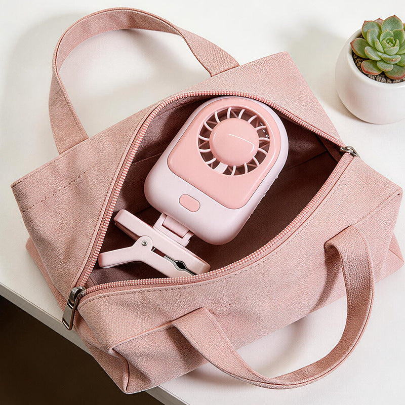 Frauen tragbarer Clip-Ventilator mit USB-Lademöglichkeit und hervorragender Flexibilität Brehn