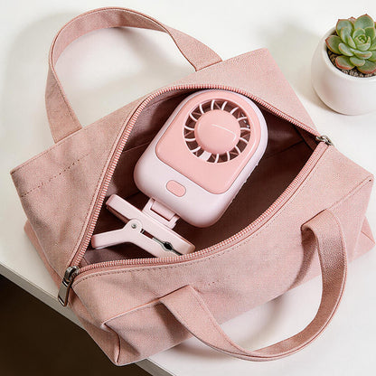 Damen tragbarer Clip-Ventilator mit USB-Anschluss und flexibel einstellbarem Neigungswinkel Brehn