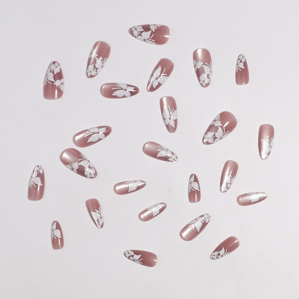 Premium Künstlerische Druck-Nagelset mit Floralen Akzenten Brehn