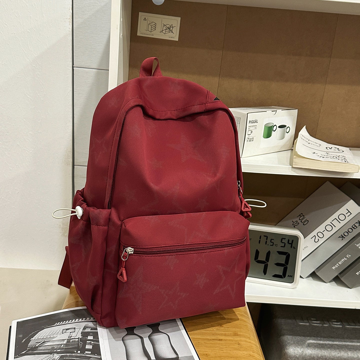 Stylische sternverzierte lässige Schul-Rucksack Brehn