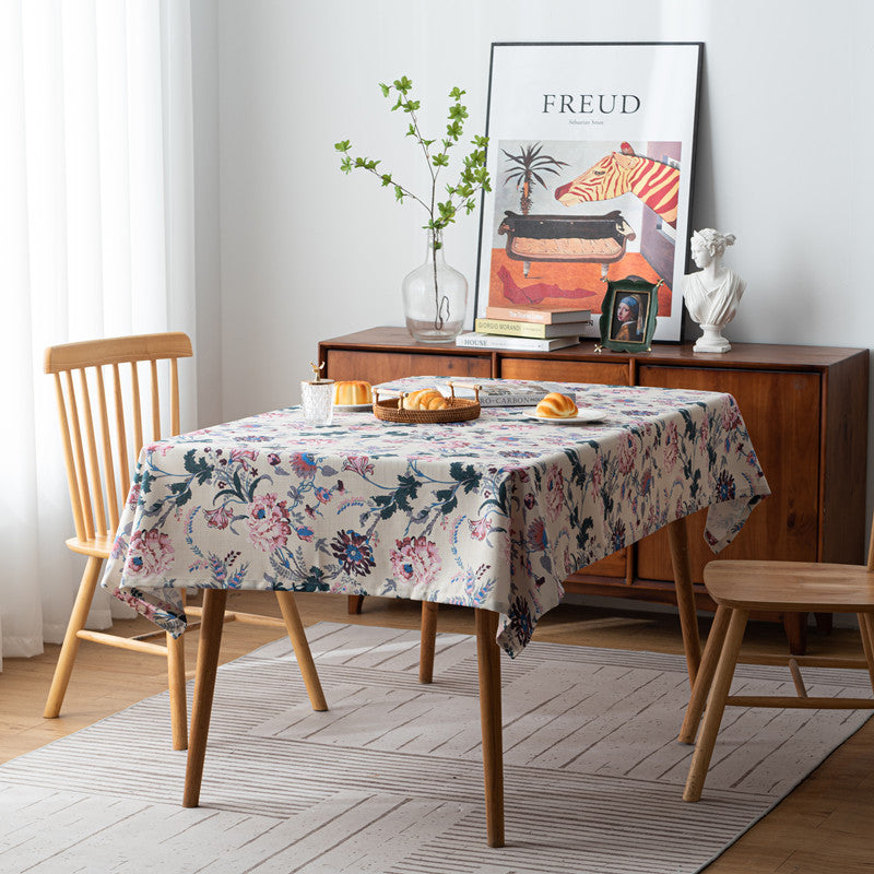 Vintage Blumenmuster Tischdecke