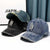 Damen Distressed Denim Bestickte Baseballmütze Brehn