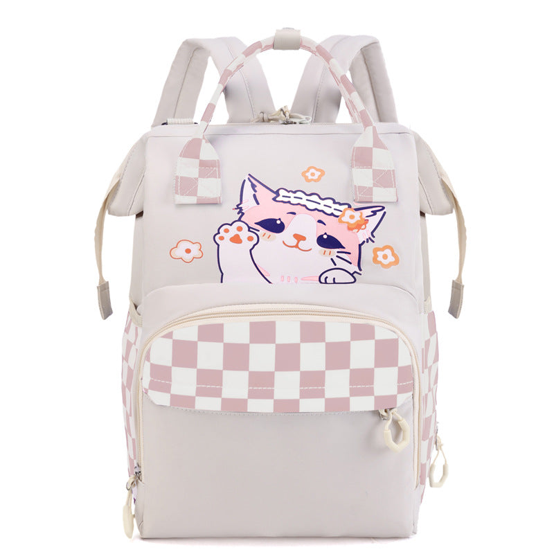 Verspielt katzenmotivierter Mehrere-Taschen-Rucksack Brehn
