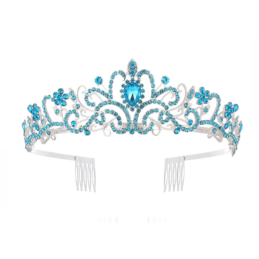 Damen Funkelnde Kristall-Tiara mit filigranem Design Brehn
