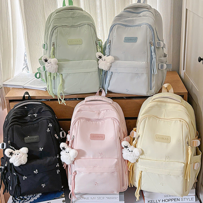 Stylischer Mehrfach-Taschen-Rucksack mit Anhänger Brehn