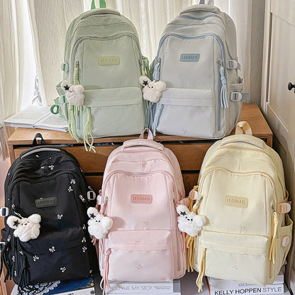 Stylischer Mehrfach-Taschen-Rucksack mit Anhänger Brehn