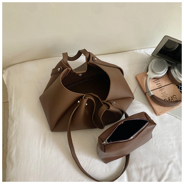 Vielseitige Leder Tote Bag