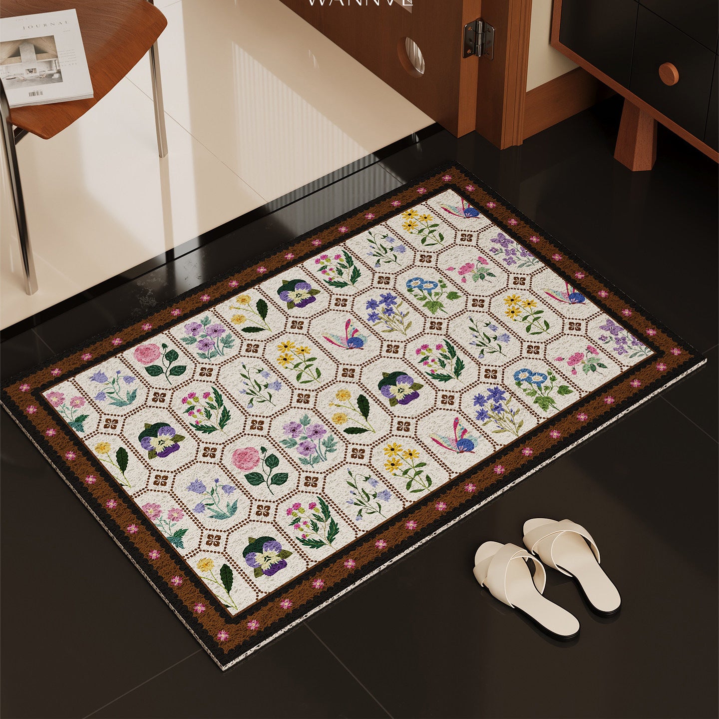 Dekorativer floral Bereichsteppich Brehn