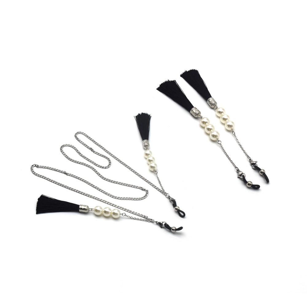 Eleganter Quaste Perlen Brillenhalter Brehn