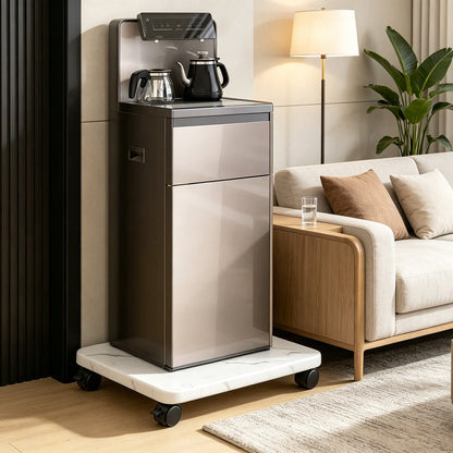 Niedrigprofil-Rollmöbeldolly mit verriegelbaren Rollen und rutschfester Plattform im Marmor-Effekt