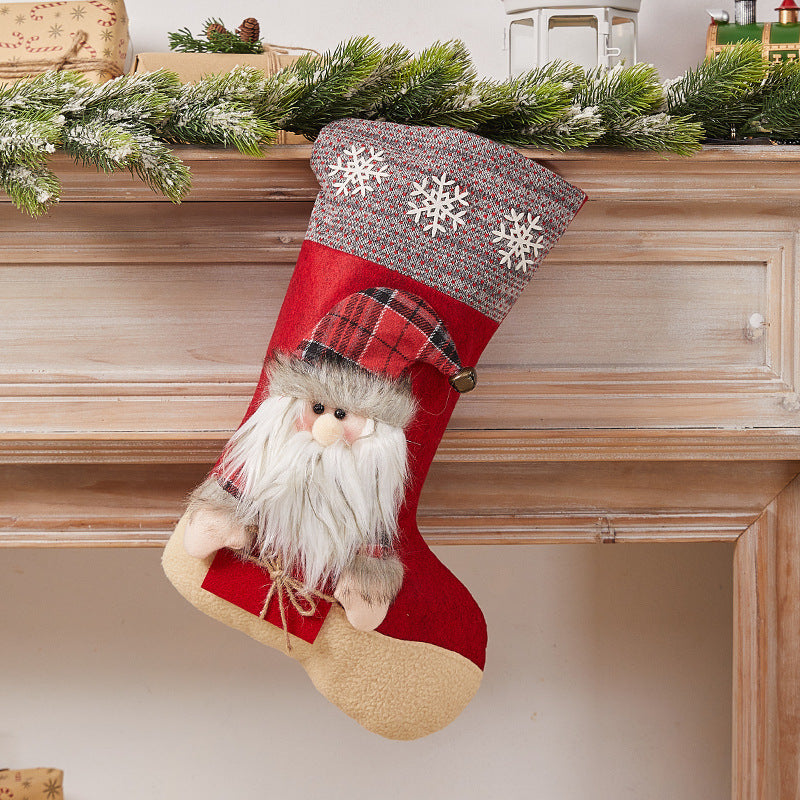 Festlicher Weihnachtsstrumpf mit Nostalgischem Design Brehn