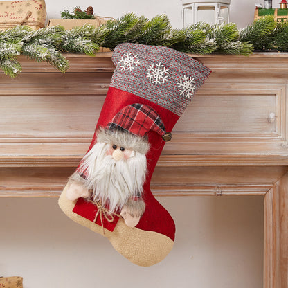 Festlicher Weihnachtsstrumpf mit Nostalgischem Design Brehn