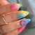 Bunte Ombre Glitzer Press-On Nägel Brehn