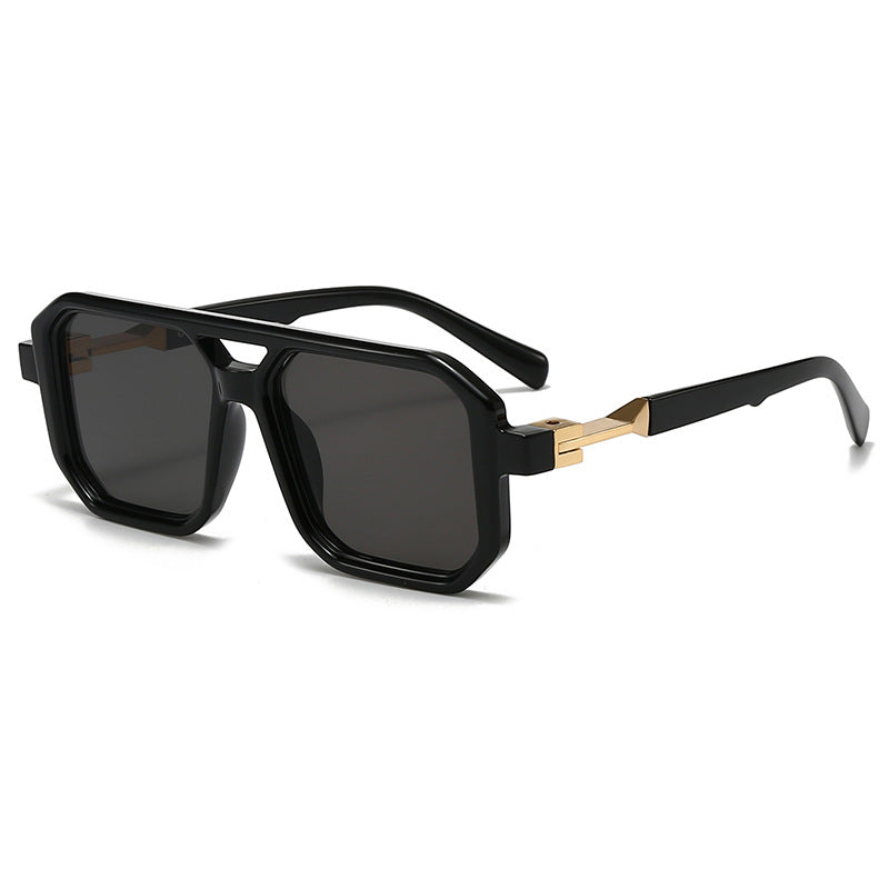 Damen stilvolle oversized Sonnenbrille mit geometrischem Rahmen Brehn