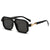 Damen stilvolle oversized Sonnenbrille mit geometrischem Rahmen Brehn