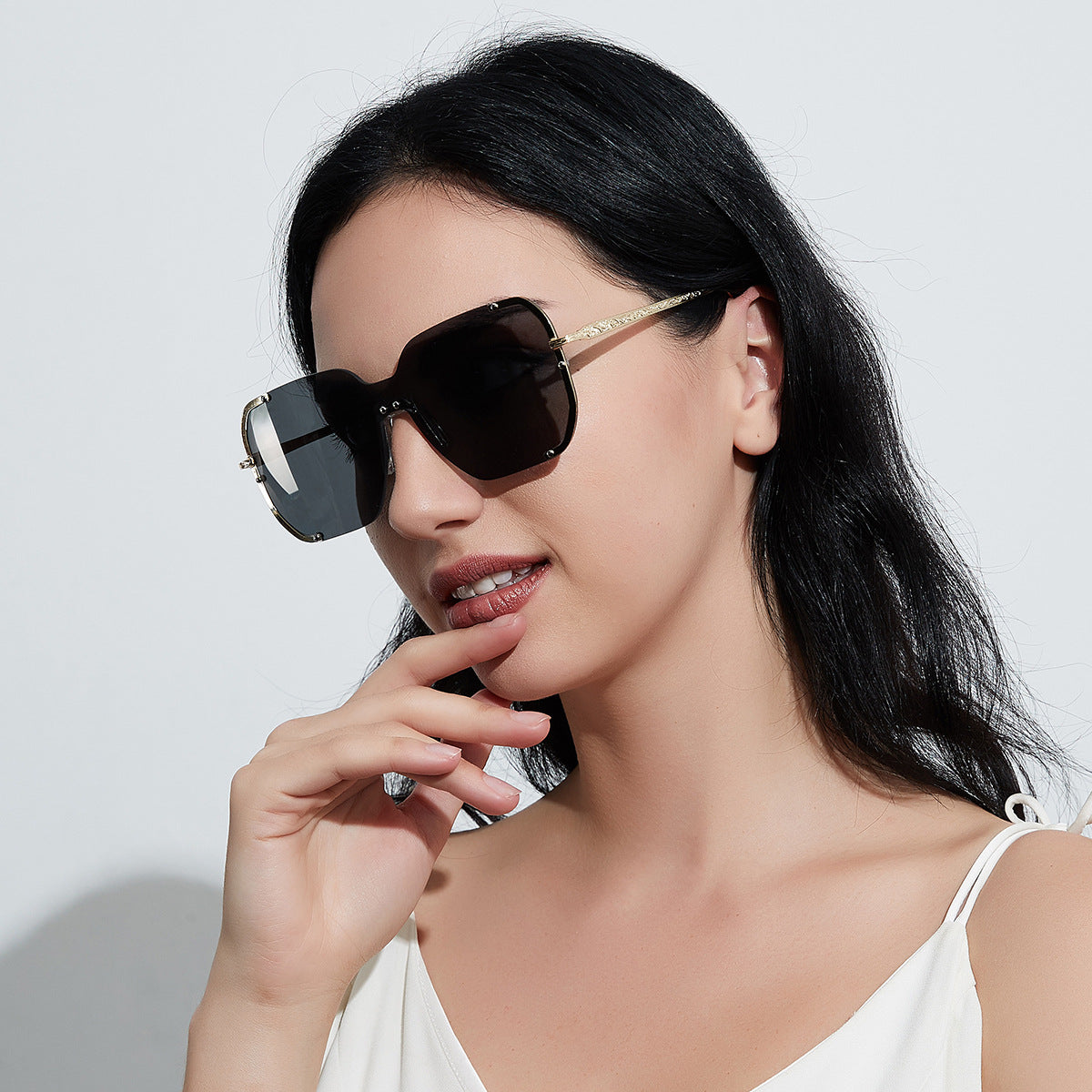 Damen große modische Sonnenschutzbrille Brehn