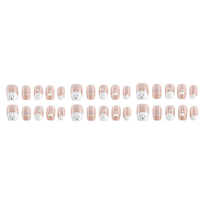 Künstlerisch thematisierte Press-On Nagelkunst Brehn