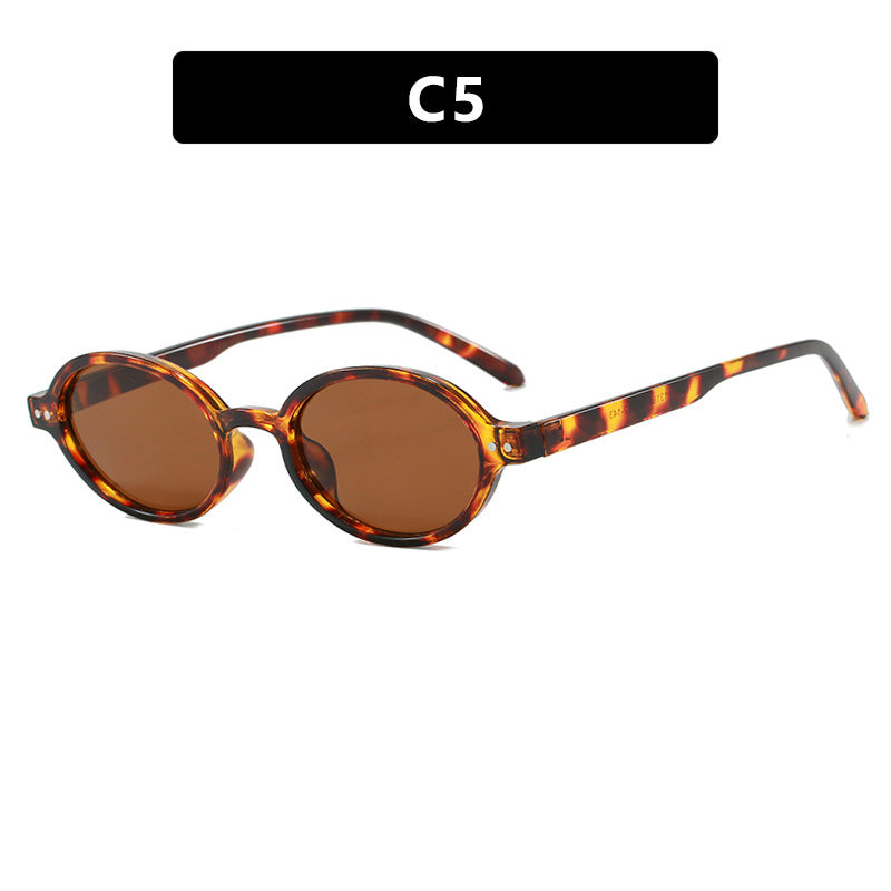 Damen modische ovalförmige Sonnenbrille mit ausgefallenem Rahmen Brehn