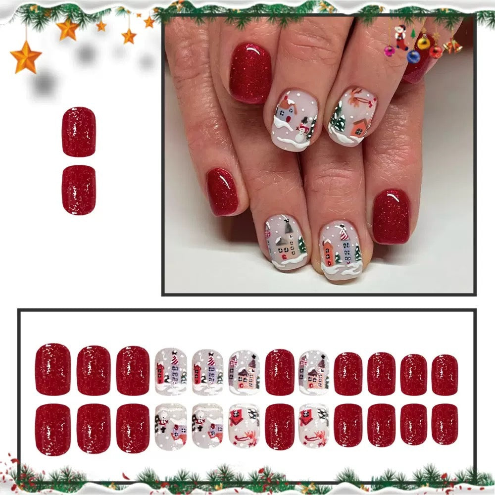 Kunstnagelset mit winterlichen Motivdesigns Brehn