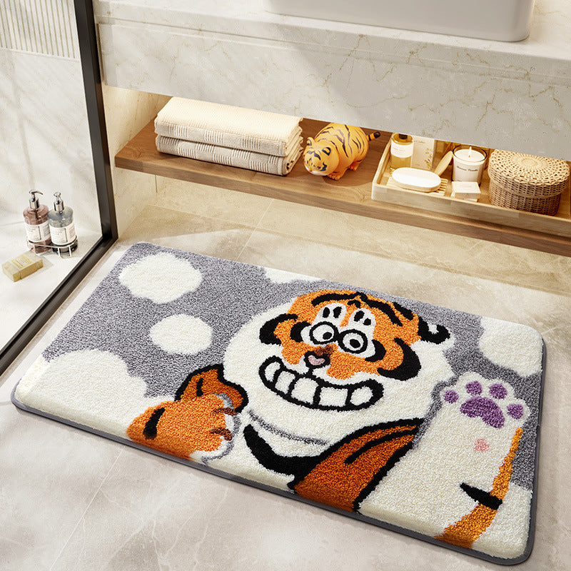 Verspielt Cartoon Tiger Badteppich Brehn