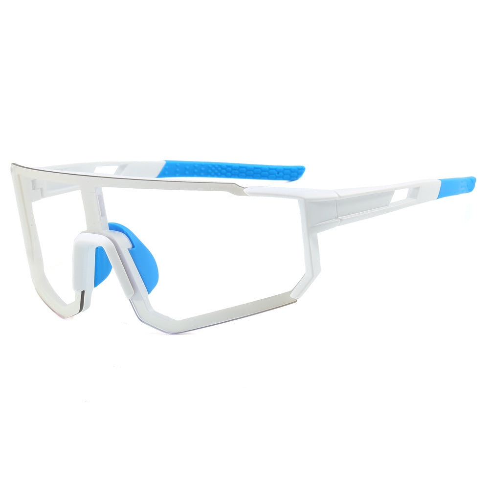 Damen sportliche Sonnenbrille im futuristischen Design mit breitem Sichtfeld Brehn