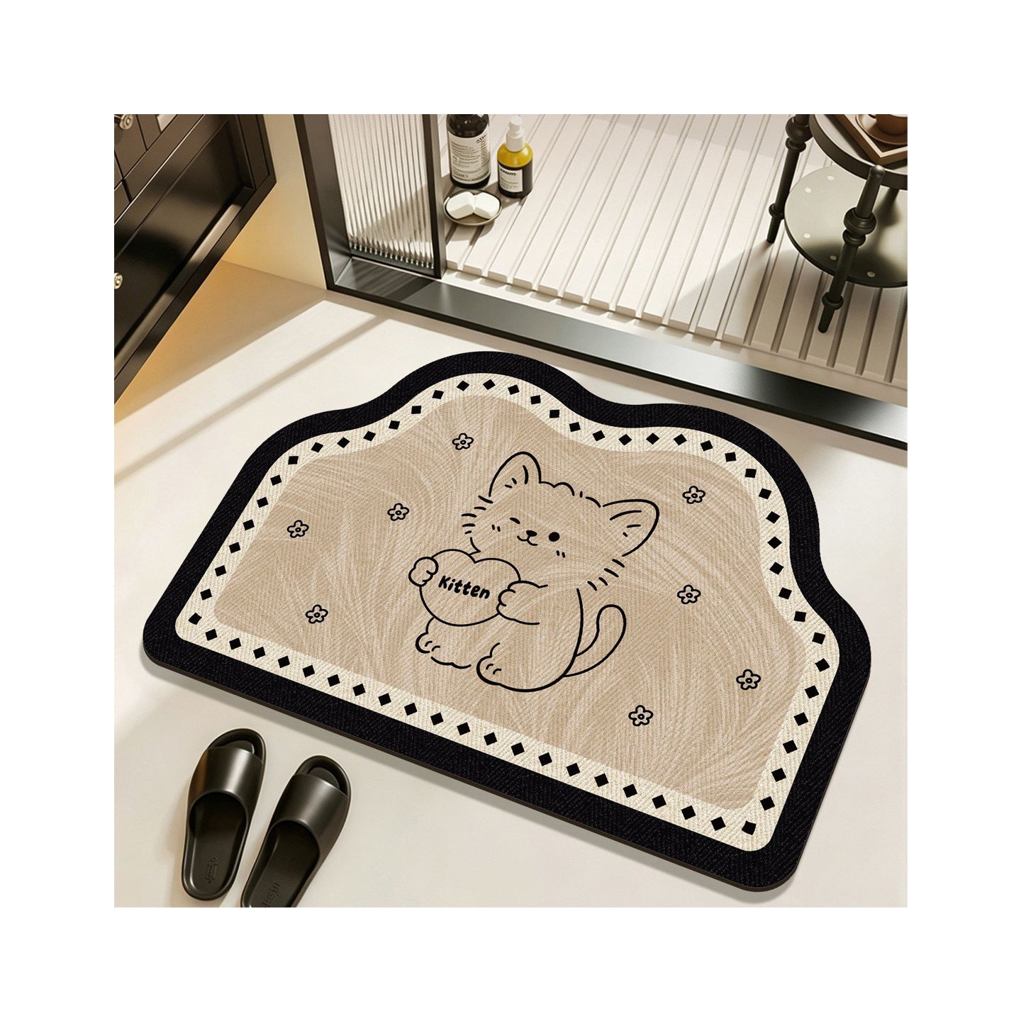 Dekorative katzenmotivierte Bade Matte Brehn