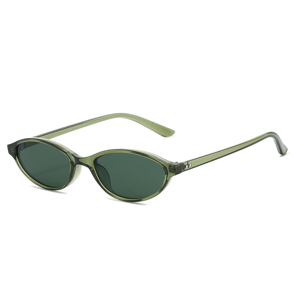 Chic Vintage-inspirierte ovale Sonnenbrille Brehn