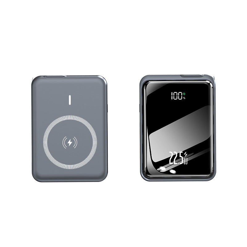 Tragbare Powerbank mit integrierter kabelloser Ladefunktion und LED-Display Brehn