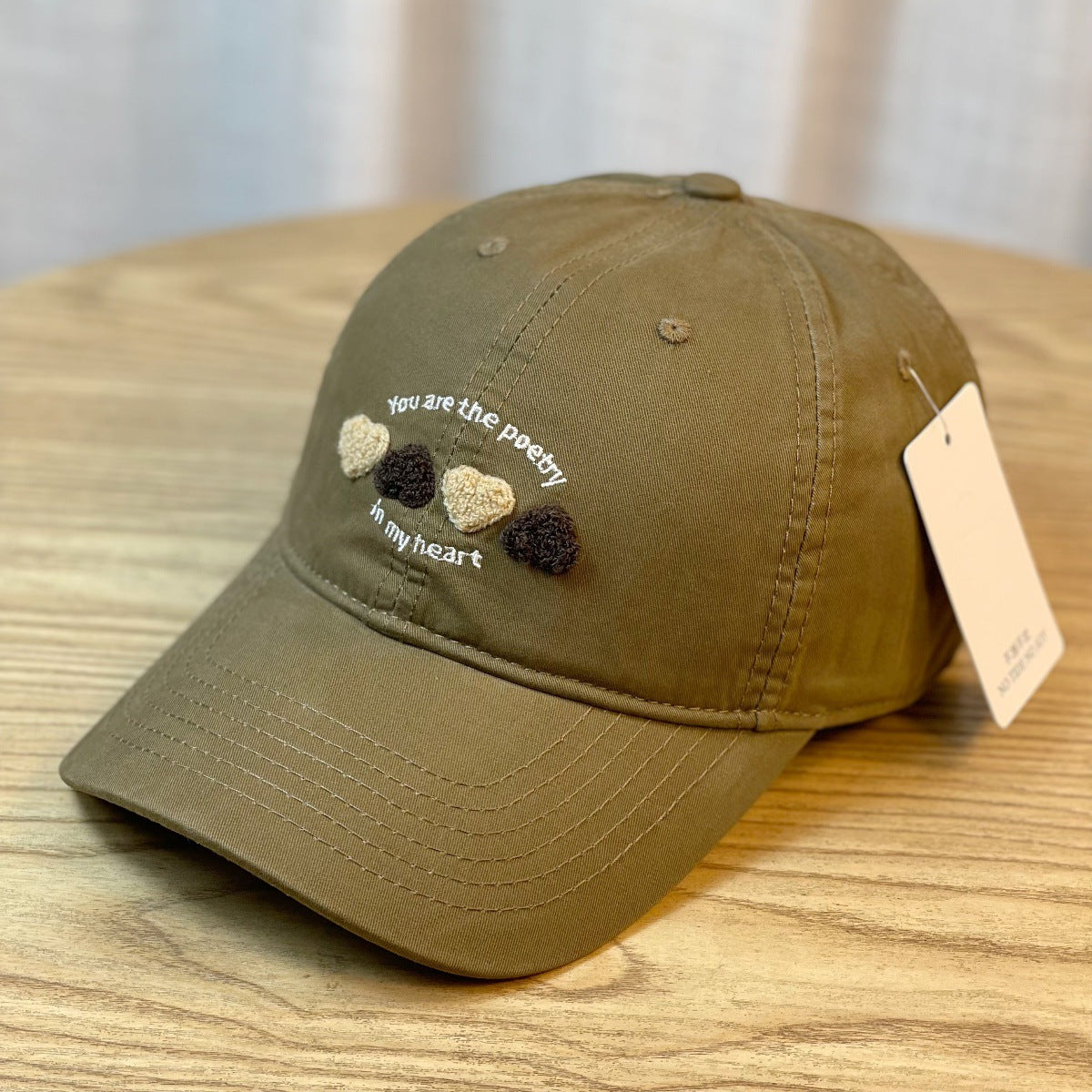 Damen bestickte Herzmotiv Baseballkappe Brehn