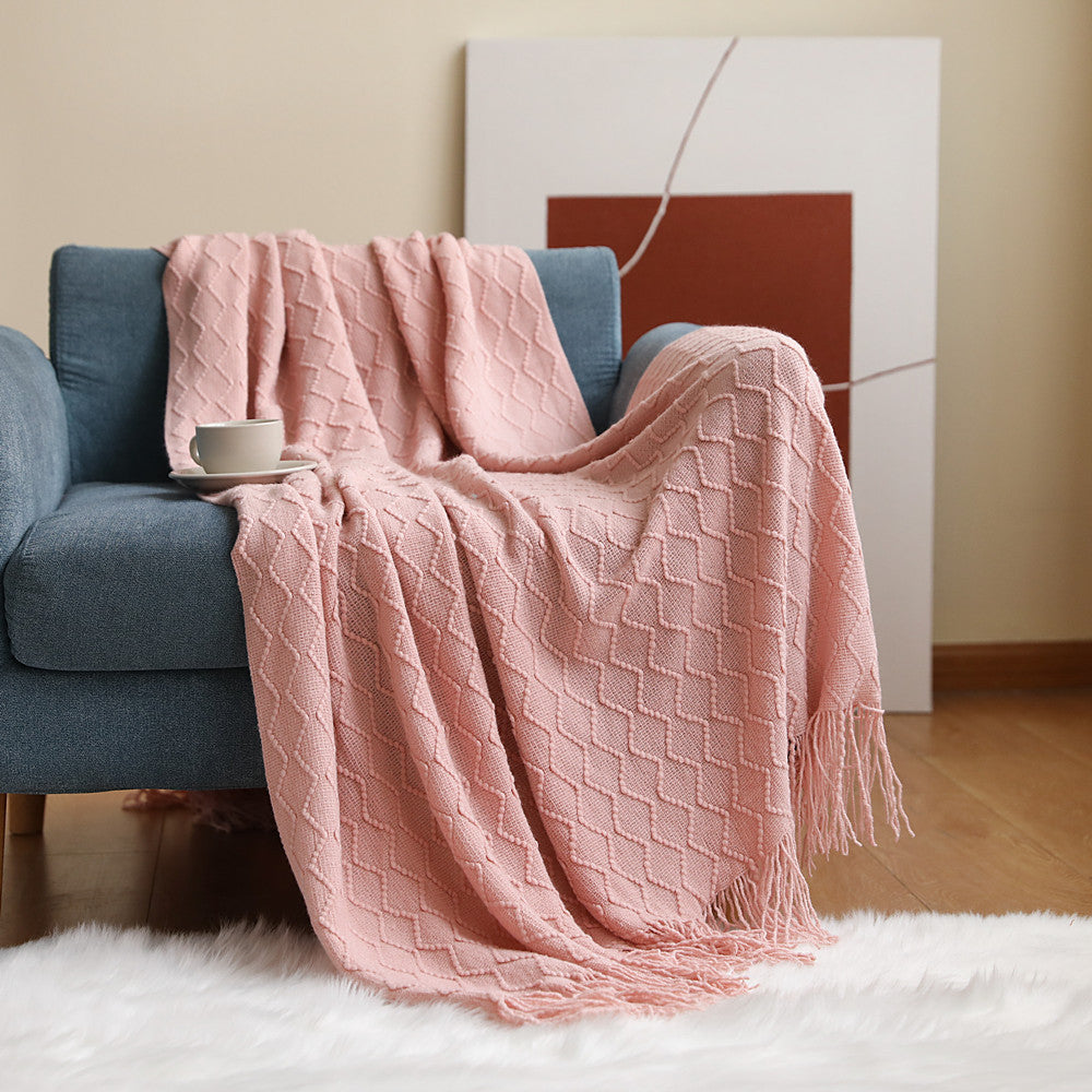 Gemütliche Strickdecke Brehn