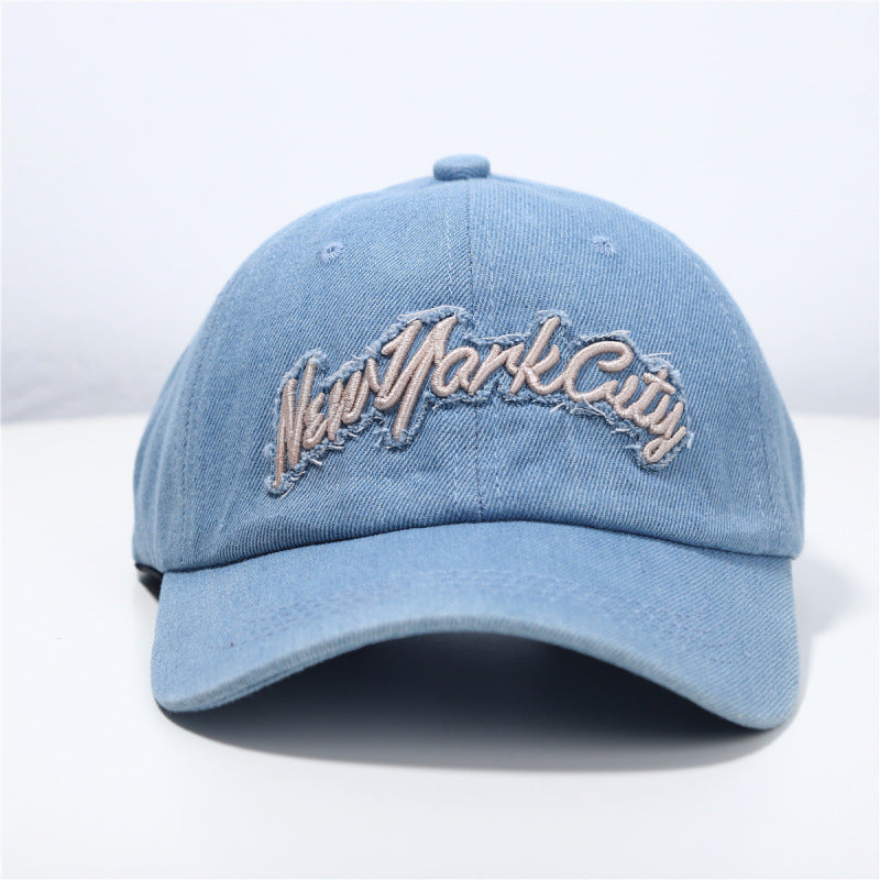 Frauen Distressed Denim Baseball Cap Brehn 1784083711