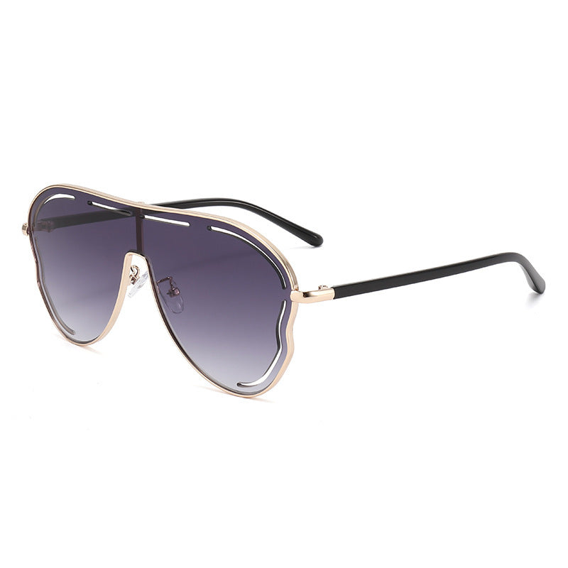Herren Aviator-Stil Shield Sonnenbrille Brehn