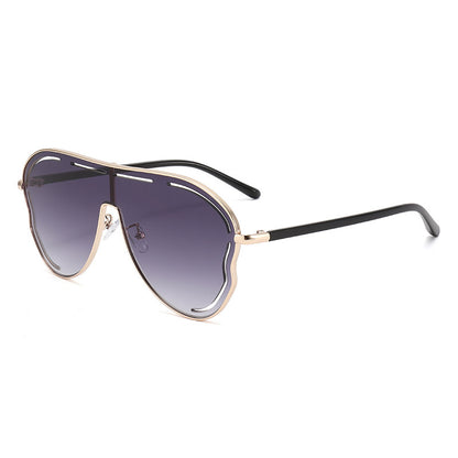Herren Aviator-Stil Shield Sonnenbrille Brehn