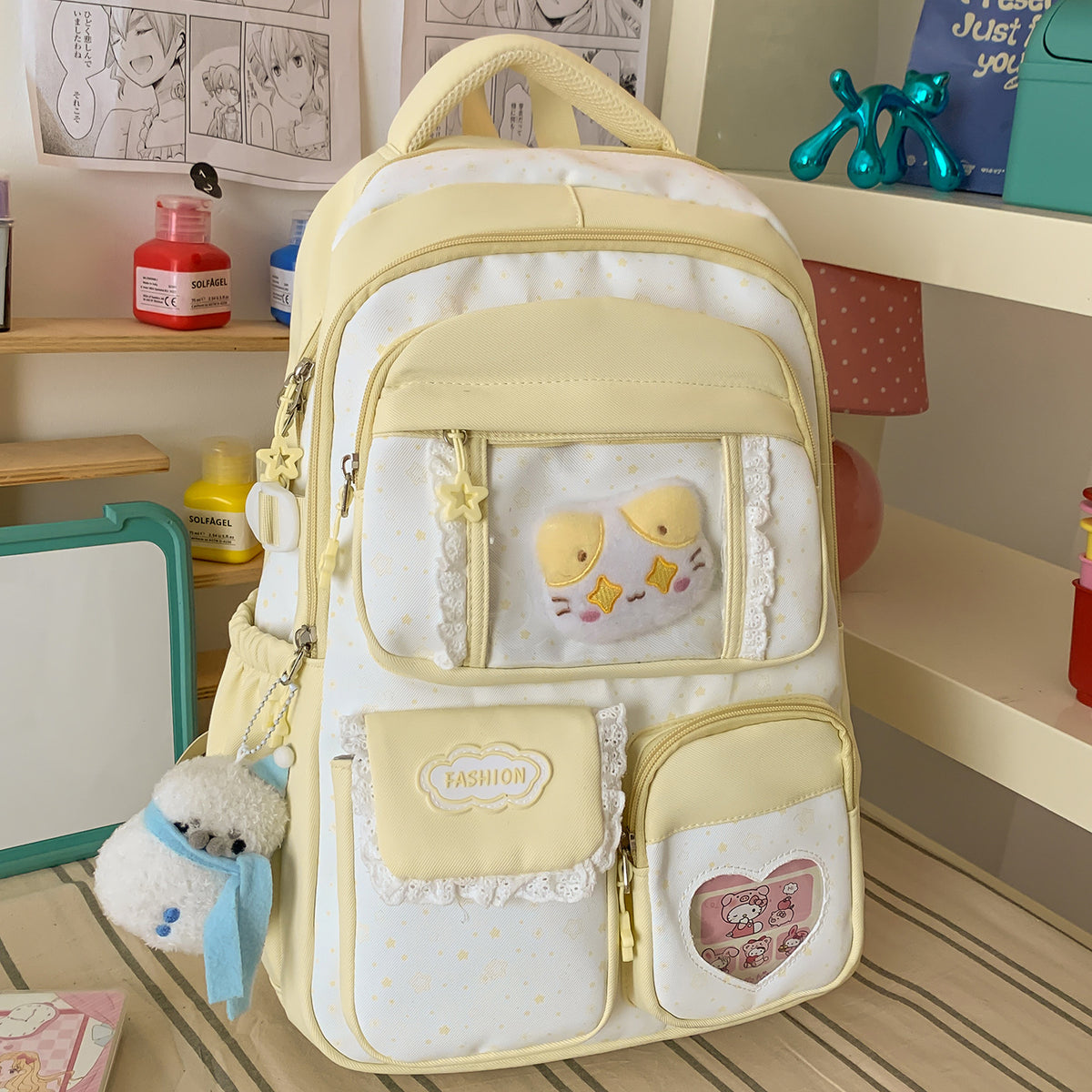 Stylische Sternen-Print Freizeit-Rucksack Brehn