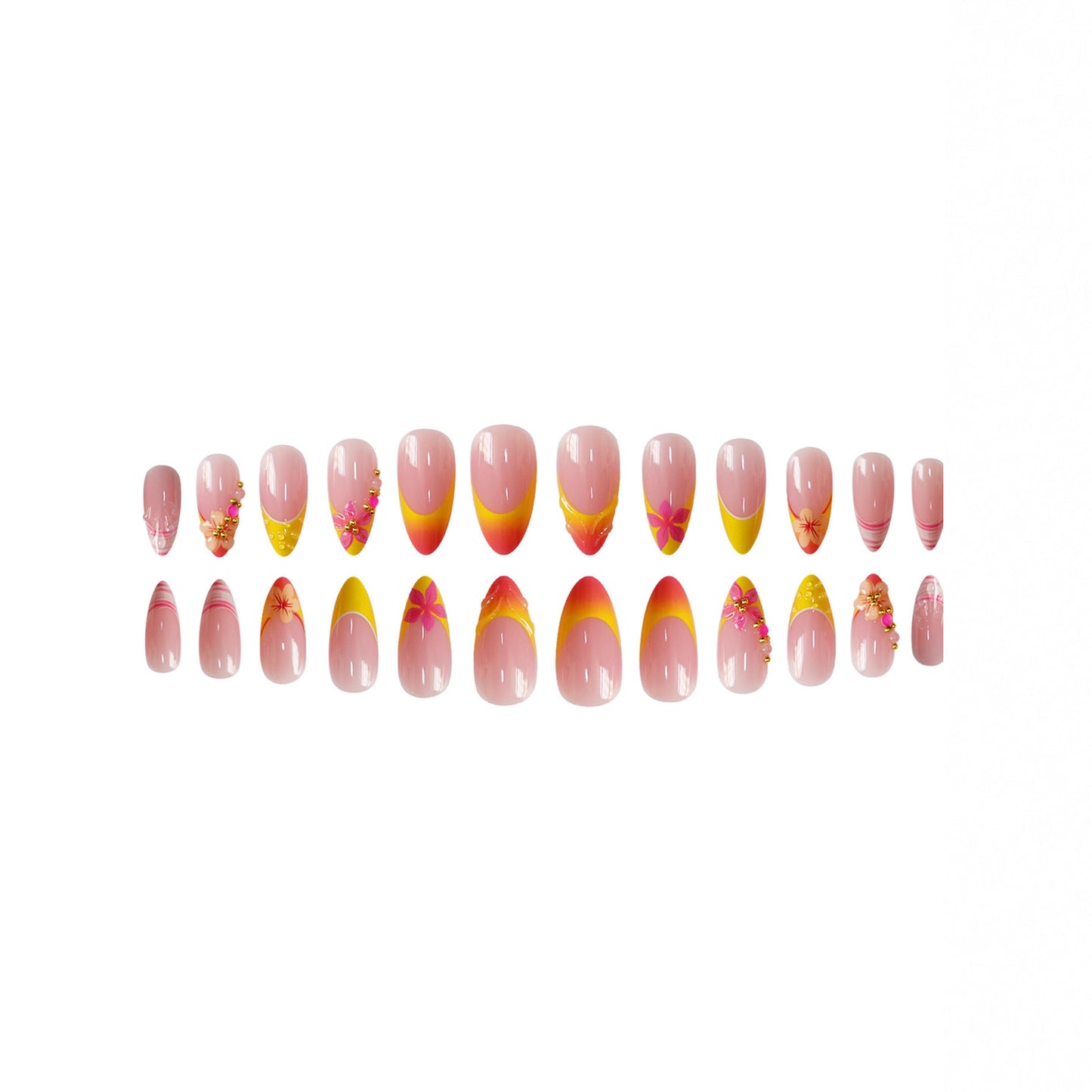 Dekorative Floral Nagelkunst Extensions Brehn