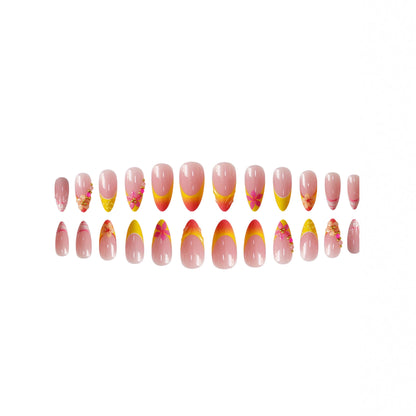 Dekorative Floral Nagelkunst Extensions Brehn