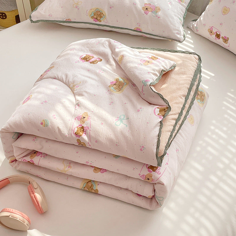 Damen Komfort-Bettdecke mit zartem Blumenmuster und hochwertiger Füllung Brehn