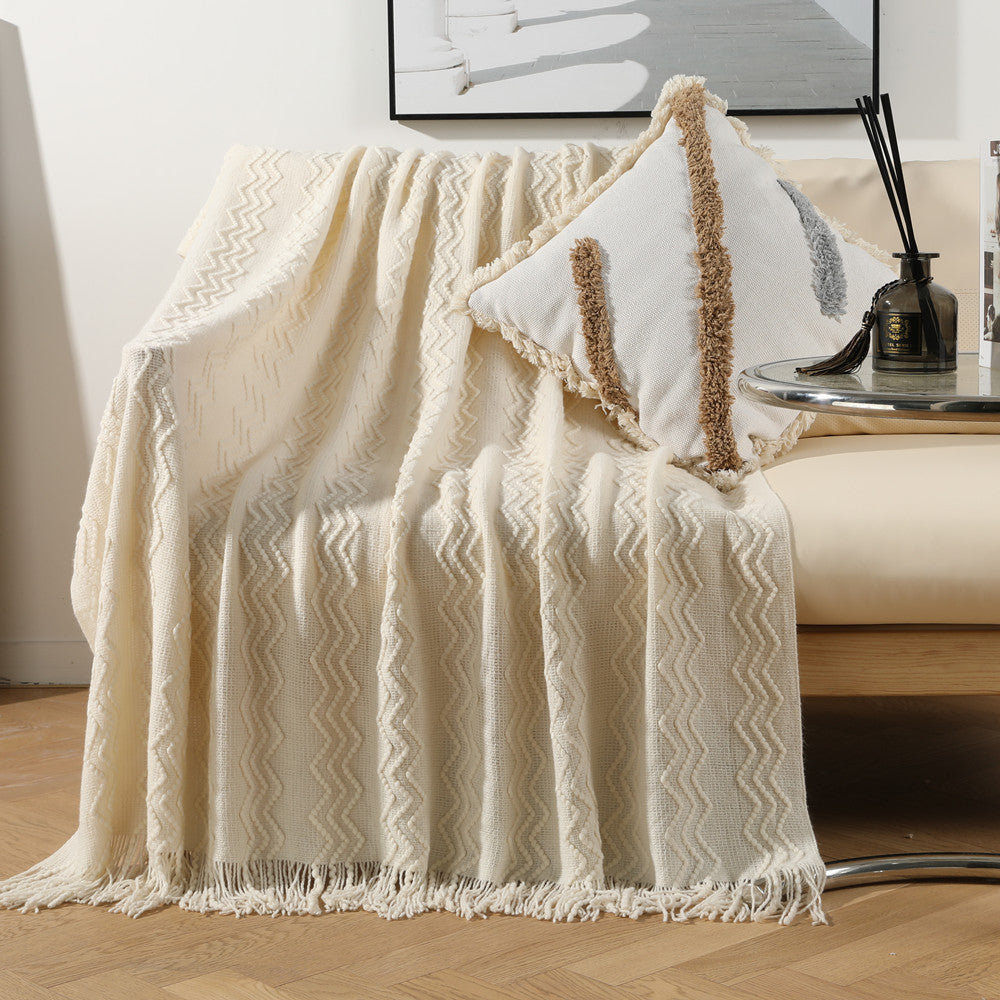 Dekorative Strickwurfdecke