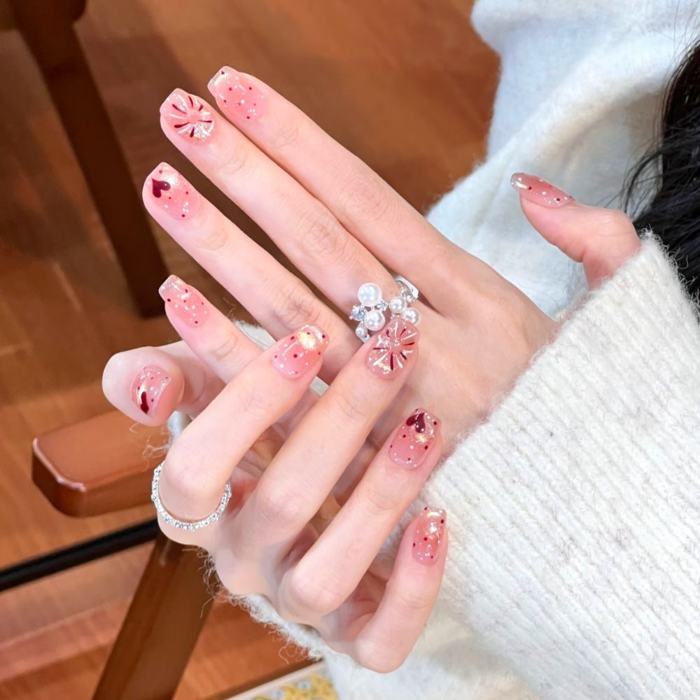 Künstlerisches Floral Press-On Nageldesign Brehn 1787394846