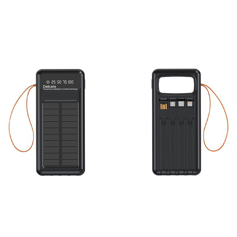 Solar-Powerbank mit Multifunktionalen Usb-Anschlüssen und Digitaler Ladestandsanzeige Brehn