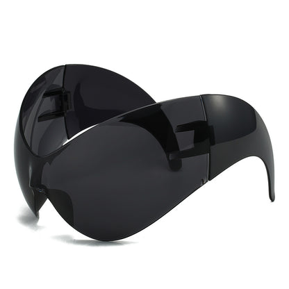 Oversized futuristische Schild Sonnenbrille Brehn