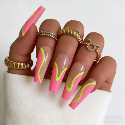 Künstlerische Gradient Press-On Nagelspitzen