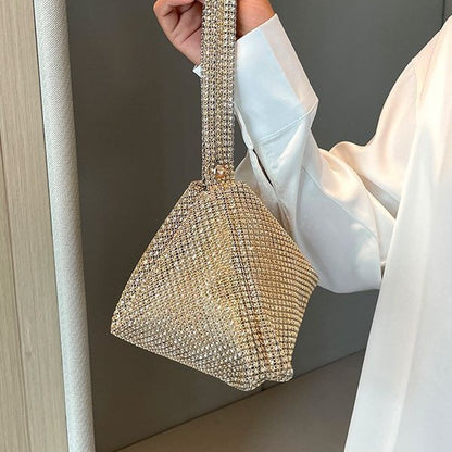 Pailletten Strass Schultertasche