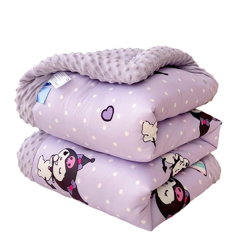 Mädchen Kuscheldecke mit vielseitigem Tiermotiv Brehn