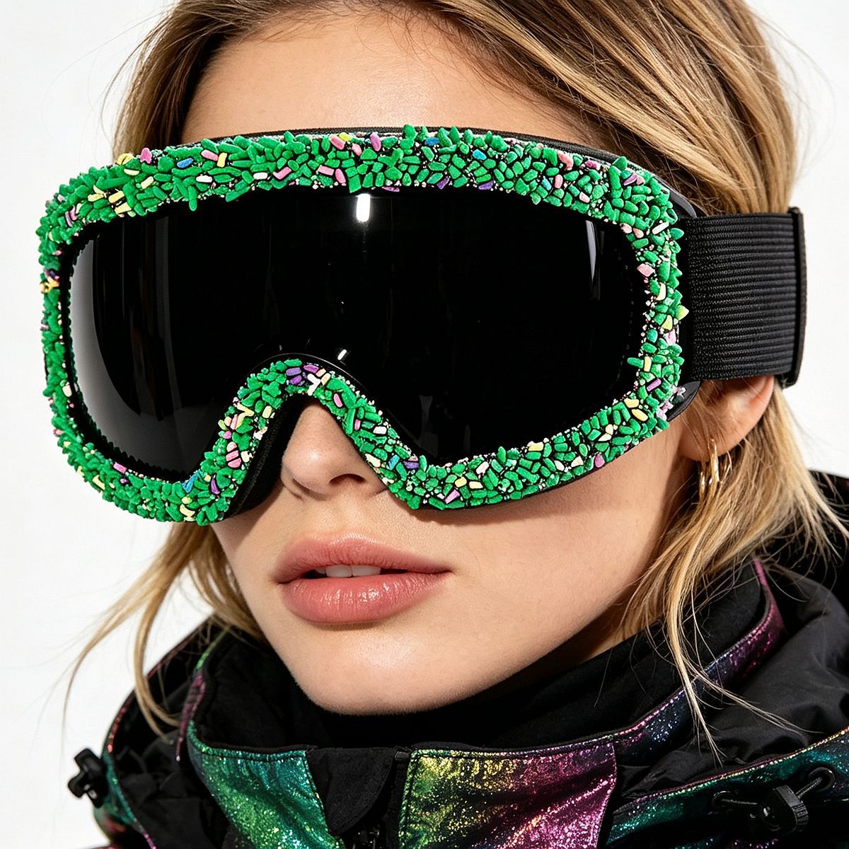 Damen Ski-Schutzbrille im kreativen Design mit bunten Akzenten Brehn