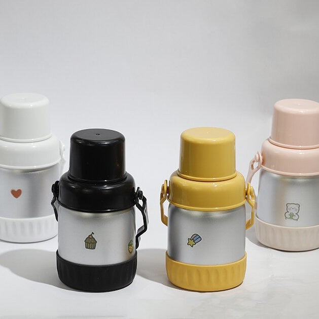 Damen isolierte Thermoskanne mit buntem Muffin-Motiv Brehn