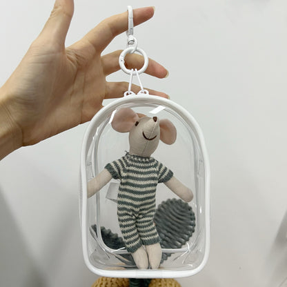 Klarer PVC Mini-Handtasche mit abnehmbarem Karabinerclip